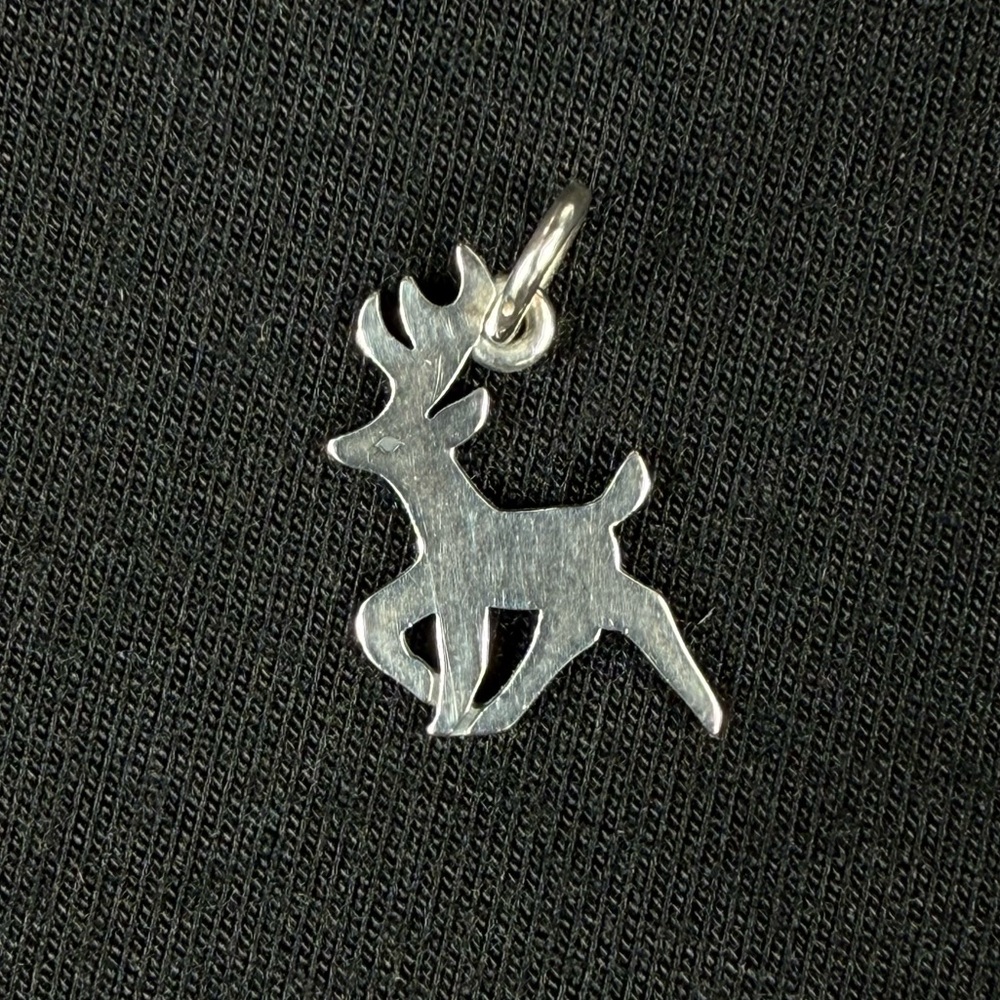 James Avery Retired Reindeer Sterling Silver Charm.